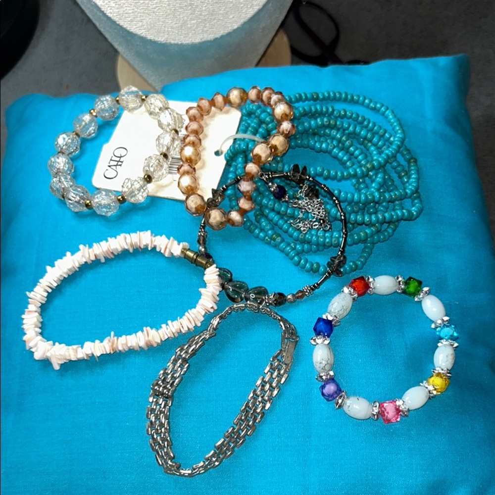 7 different sizes Colorful Beaded Bracelet Set Catos and no Brand